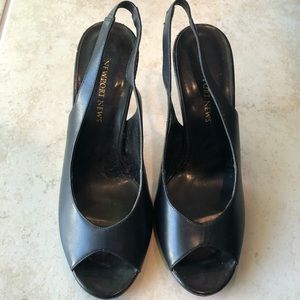 Black Newport News Slingback Heels